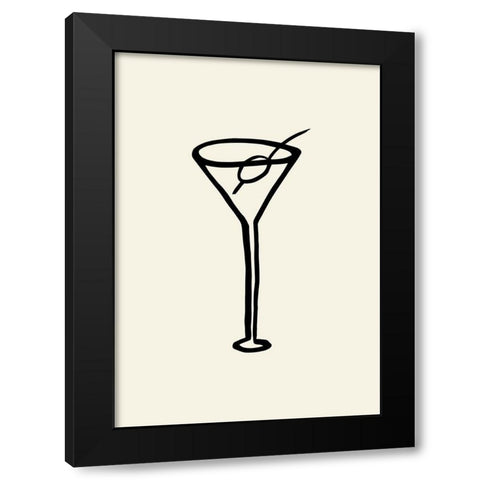 Shaken-Not Stirred Black Modern Wood Framed Art Print with Double Matting by Uppsala Studio