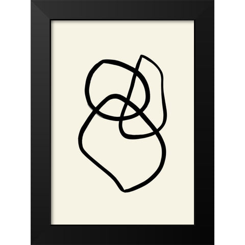 Shape 01 Black Modern Wood Framed Art Print by Uppsala Studio