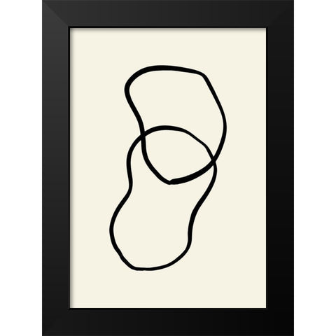 Shape 02 Black Modern Wood Framed Art Print by Uppsala Studio