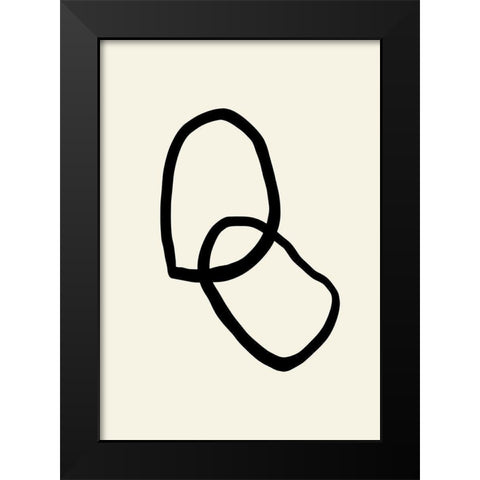 Shape 03 Black Modern Wood Framed Art Print by Uppsala Studio