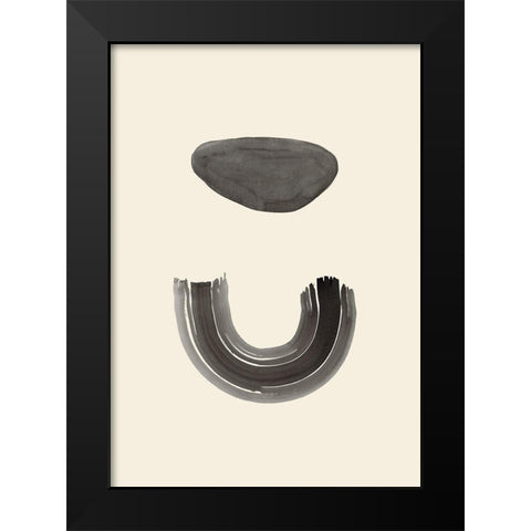 Arch and Stone Black Modern Wood Framed Art Print by Uppsala Studio