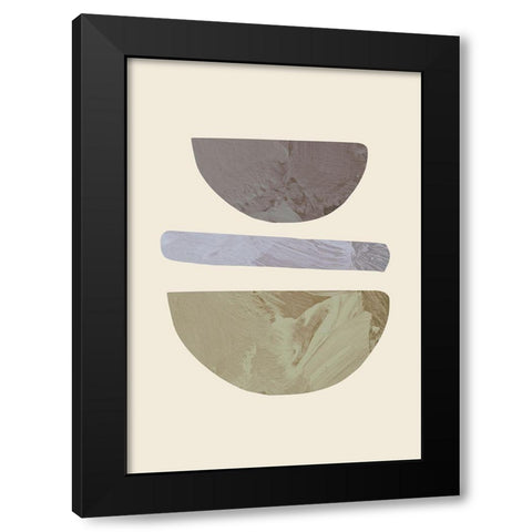 Collage 01 Black Modern Wood Framed Art Print by Uppsala Studio