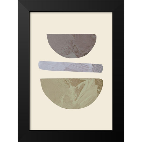 Collage 01 Black Modern Wood Framed Art Print by Uppsala Studio