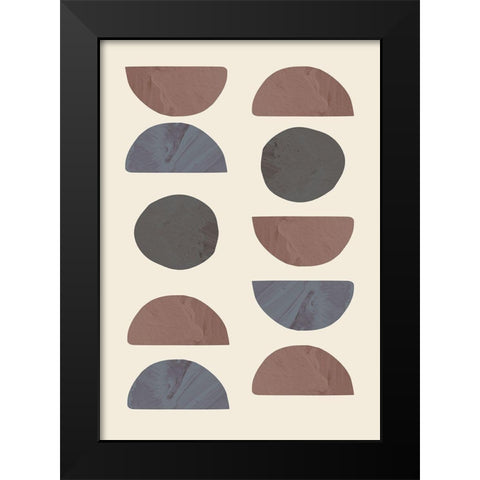 Collage 04 Black Modern Wood Framed Art Print by Uppsala Studio