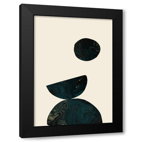 Collage 06 Black Modern Wood Framed Art Print by Uppsala Studio