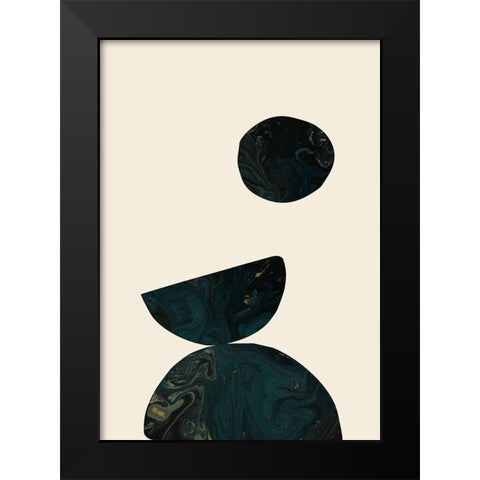 Collage 06 Black Modern Wood Framed Art Print by Uppsala Studio