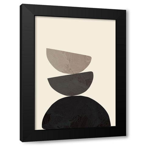 Collage 07 Black Modern Wood Framed Art Print with Double Matting by Uppsala Studio