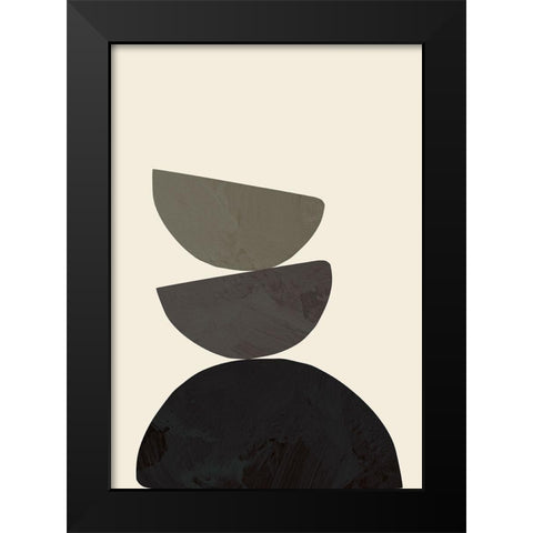 Collage 08 Black Modern Wood Framed Art Print by Uppsala Studio