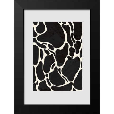 Giraffe Grey Black Modern Wood Framed Art Print by Uppsala Studio