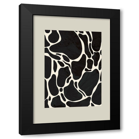 Giraffe Sand Black Modern Wood Framed Art Print by Uppsala Studio