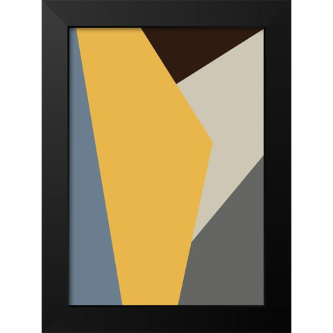 Color Blocks 01 Black Modern Wood Framed Art Print by Uppsala Studio