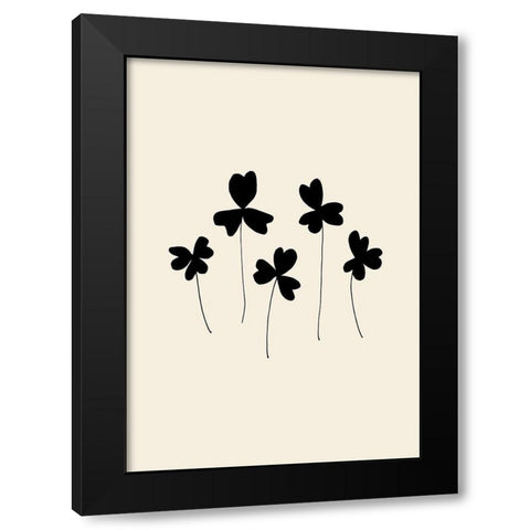 Black Sorrel Black Modern Wood Framed Art Print with Double Matting by Uppsala Studio