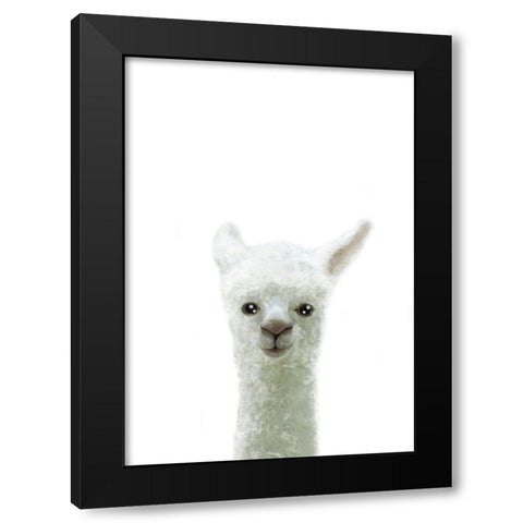 Llama Black Modern Wood Framed Art Print by Uppsala Studio