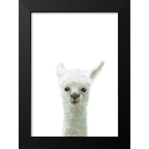 Llama Black Modern Wood Framed Art Print by Uppsala Studio