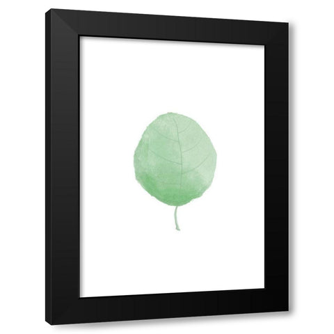 Single Leaf Black Modern Wood Framed Art Print with Double Matting by Uppsala Studio