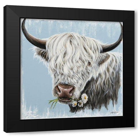 Daisy Coo Black Modern Wood Framed Art Print by Bawden, Angela