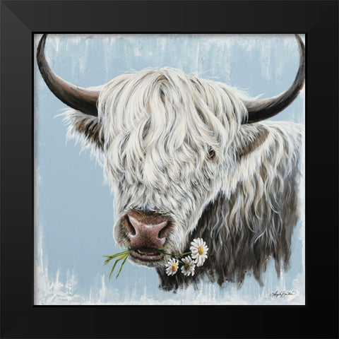 Daisy Coo Black Modern Wood Framed Art Print by Bawden, Angela