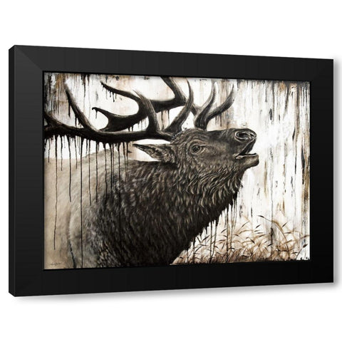 Bugling Bull Elk   Black Modern Wood Framed Art Print by Bawden, Angela