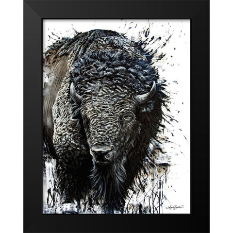 Prairie Giant   Black Modern Wood Framed Art Print by Bawden, Angela