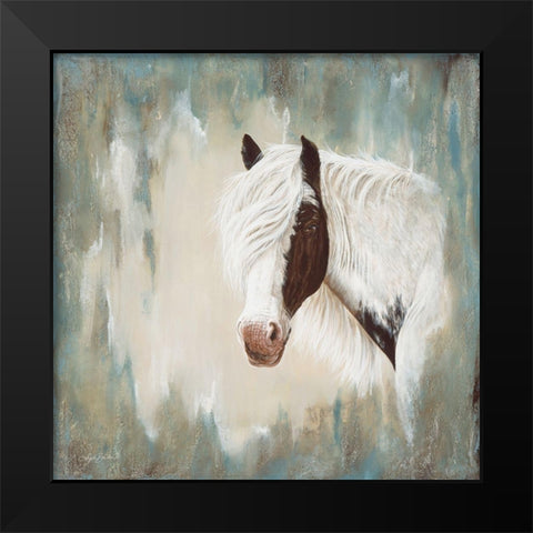 Whisper Black Modern Wood Framed Art Print by Bawden, Angela