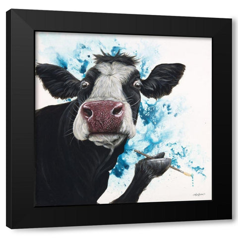 Picowsso Black Modern Wood Framed Art Print with Double Matting by Bawden, Angela