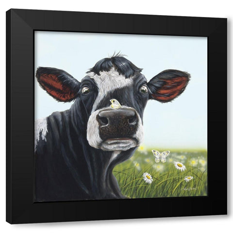 Daisy Mae Black Modern Wood Framed Art Print with Double Matting by Bawden, Angela