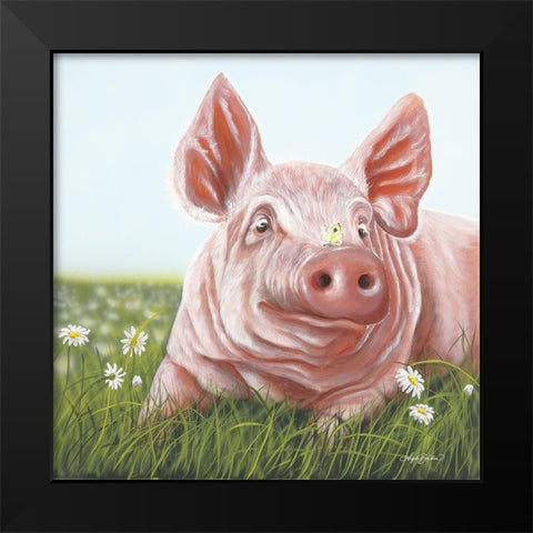 Slim Daisy Black Modern Wood Framed Art Print by Bawden, Angela