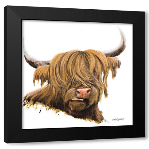 Sassy Coo Black Modern Wood Framed Art Print by Bawden, Angela