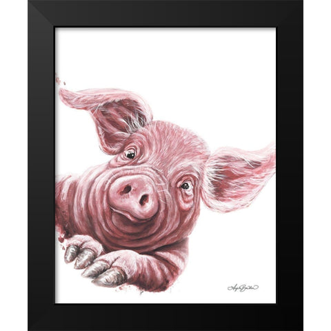 This Little Piggys Toes Black Modern Wood Framed Art Print by Bawden, Angela