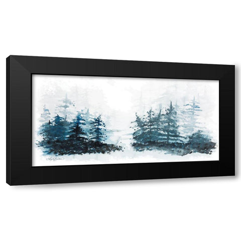 Blue Pine Forest II Black Modern Wood Framed Art Print by Bawden, Angela