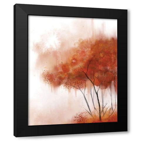 Autumn Time Black Modern Wood Framed Art Print with Double Matting by Bawden, Angela