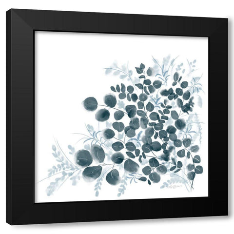 Eucalyptus Blues Black Modern Wood Framed Art Print by Bawden, Angela