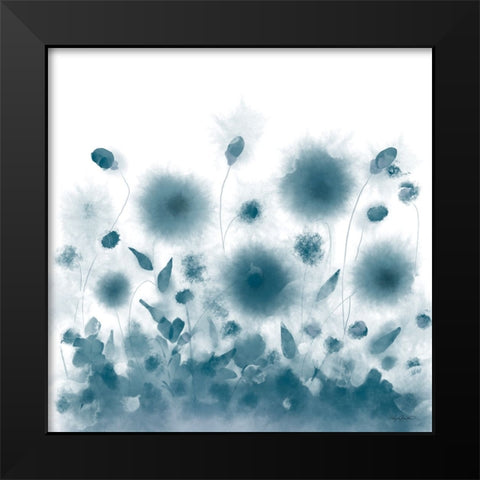 Soft Blue Botanical Spread Black Modern Wood Framed Art Print by Bawden, Angela