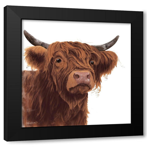 Rosie Coo Black Modern Wood Framed Art Print by Bawden, Angela