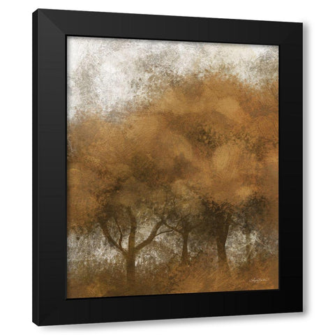 Autumn Time Trees Black Modern Wood Framed Art Print by Bawden, Angela