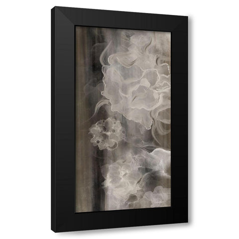 Mocha Flower Abstract Black Modern Wood Framed Art Print with Double Matting by Bawden, Angela