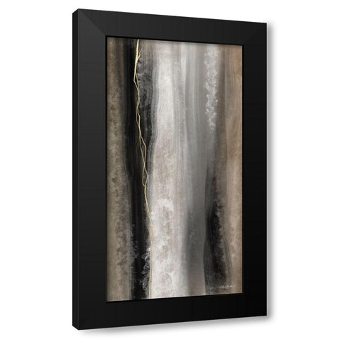 Mocha Java Gold Abstract Black Modern Wood Framed Art Print by Bawden, Angela