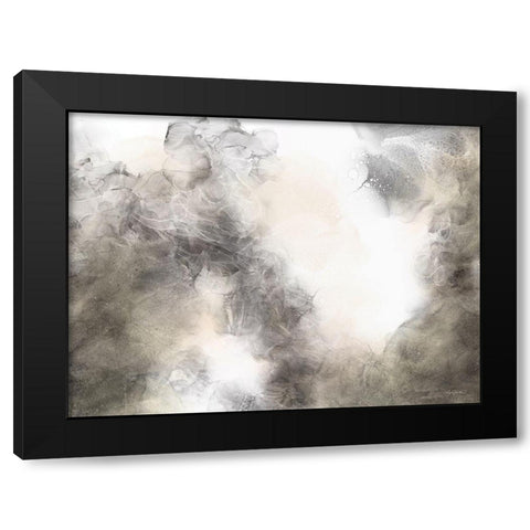 Fawn Mushroom Abstract 2 Black Modern Wood Framed Art Print with Double Matting by Bawden, Angela