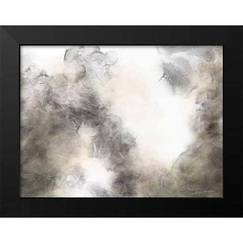 Fawn Mushroom Abstract 2 Black Modern Wood Framed Art Print by Bawden, Angela