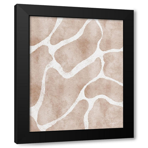 Earthy Boho Abstract 2 Black Modern Wood Framed Art Print by Bawden, Angela