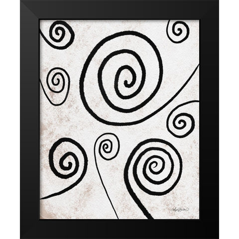 Earthy Boho Abstract 5 Black Modern Wood Framed Art Print by Bawden, Angela