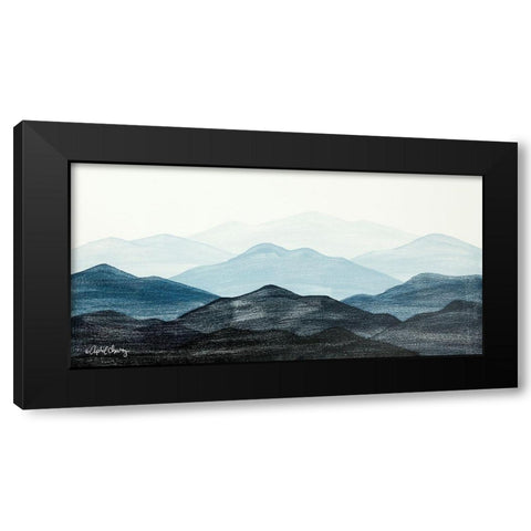 Blue Ridge Mountain Range I Black Modern Wood Framed Art Print with Double Matting by Chavez, April