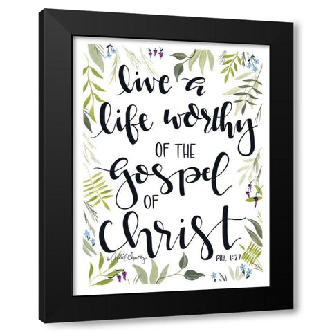 The Gospel of Christ    Black Modern Wood Framed Art Print by Chavez, April
