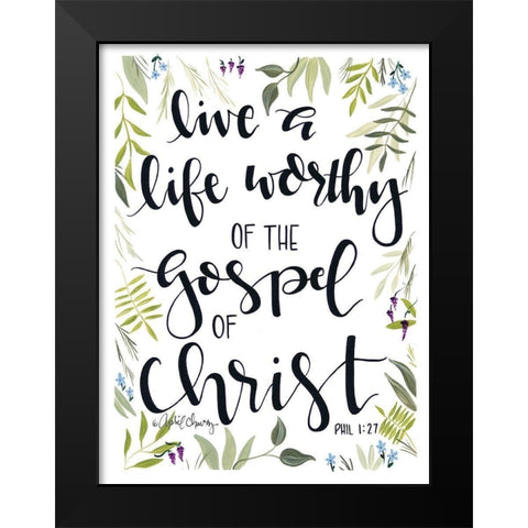 The Gospel of Christ    Black Modern Wood Framed Art Print by Chavez, April
