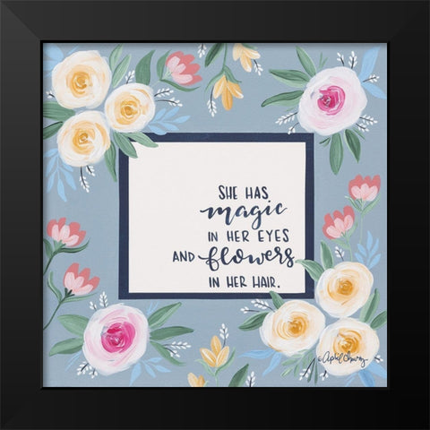 Magic in Her Eyes Black Modern Wood Framed Art Print by Chavez, April