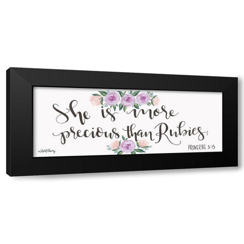 Proverb 3:15     Black Modern Wood Framed Art Print with Double Matting by Chavez, April