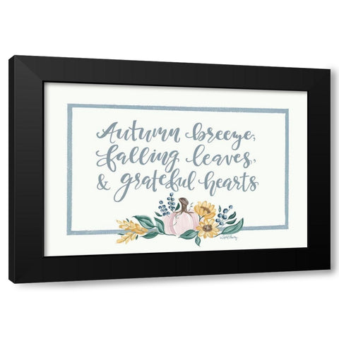 Autumn Breeze Black Modern Wood Framed Art Print with Double Matting by Chavez, April