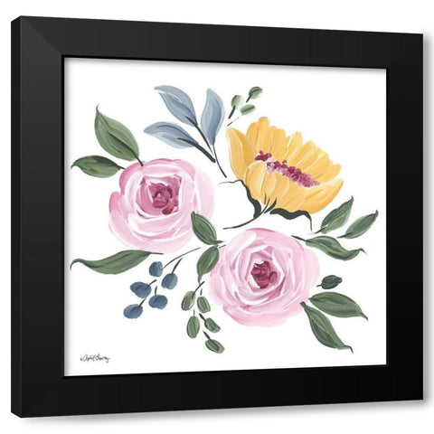 Sunday Bouquet Black Modern Wood Framed Art Print by Chavez, April