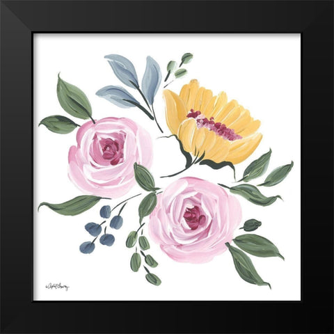 Sunday Bouquet Black Modern Wood Framed Art Print by Chavez, April