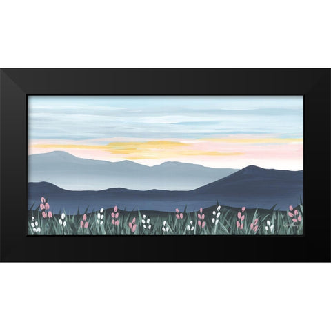 Sunset Over the Blue Ridge Black Modern Wood Framed Art Print by Chavez, April